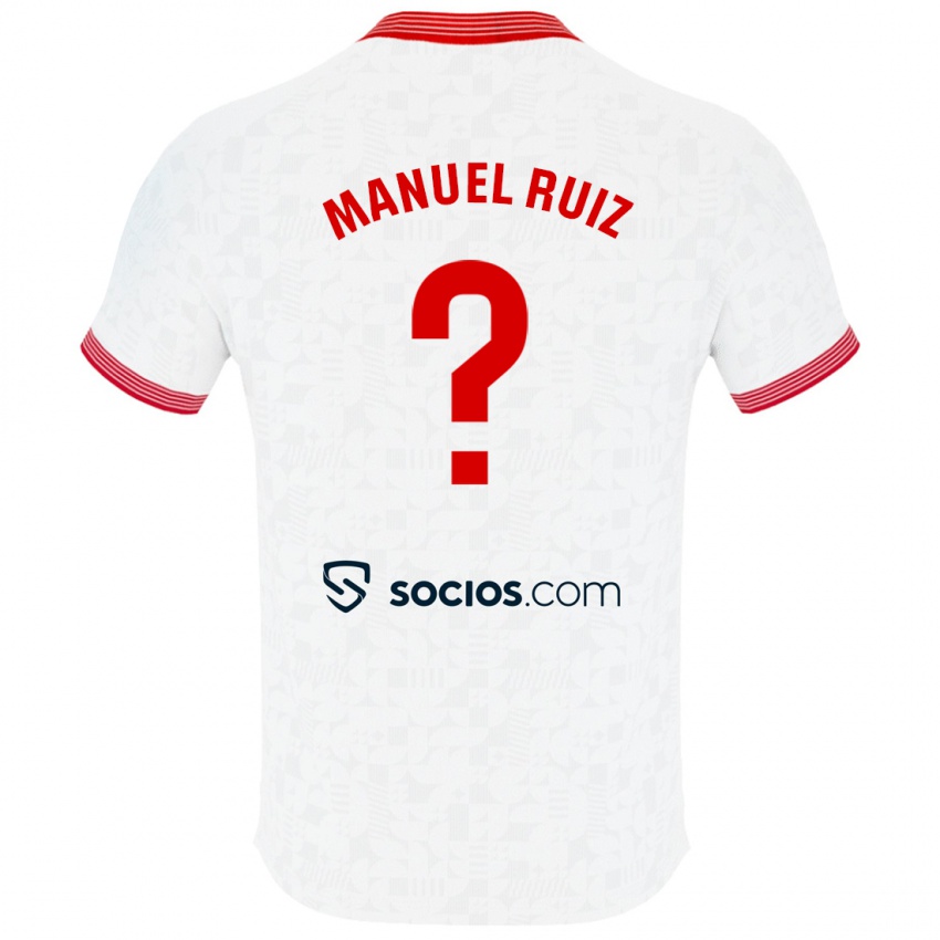Niño Camiseta José Manuel Ruiz #0 Blanco 1ª Equipación 2023/24 La Camisa