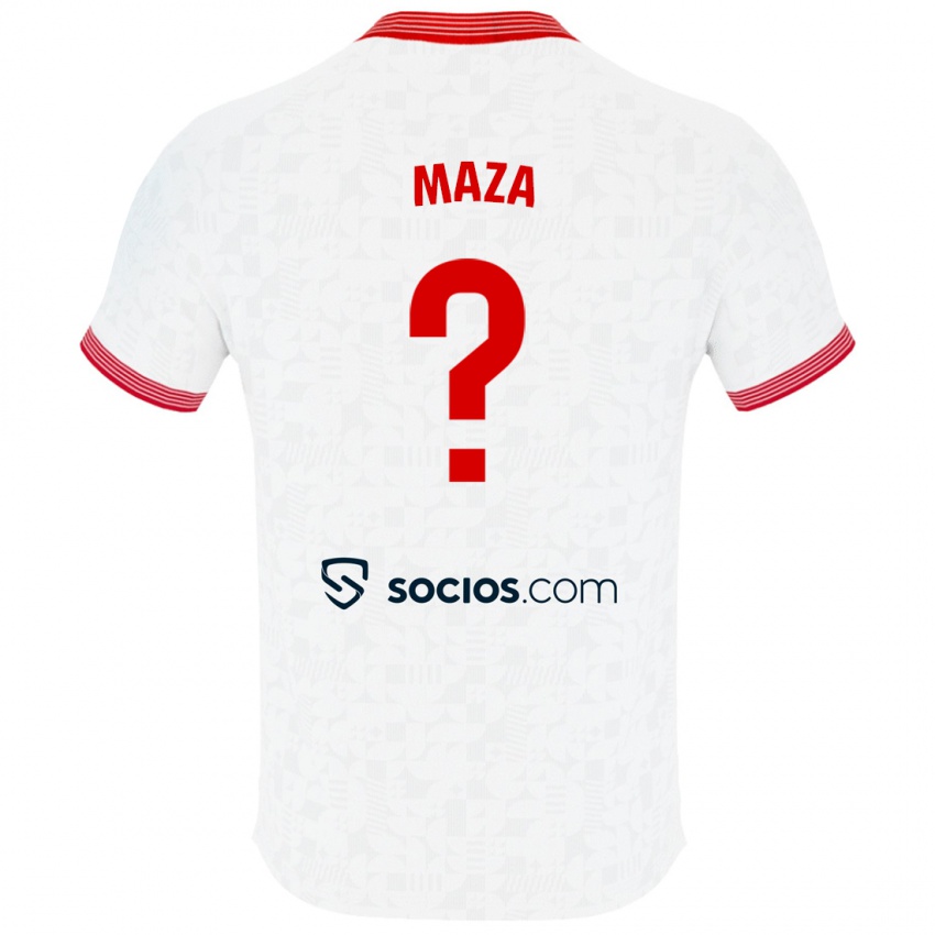 Niño Camiseta Manuel Maza #0 Blanco 1ª Equipación 2023/24 La Camisa