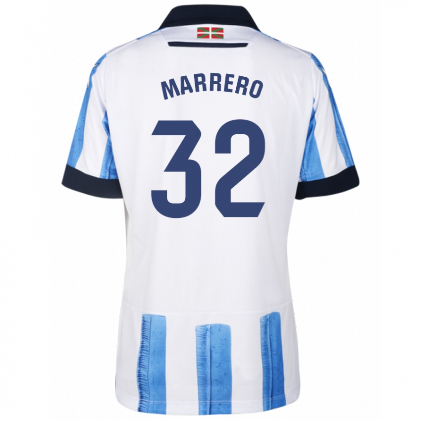 Niño Camiseta Unai Marrero #32 Azul Blanco 1ª Equipación 2023/24 La Camisa