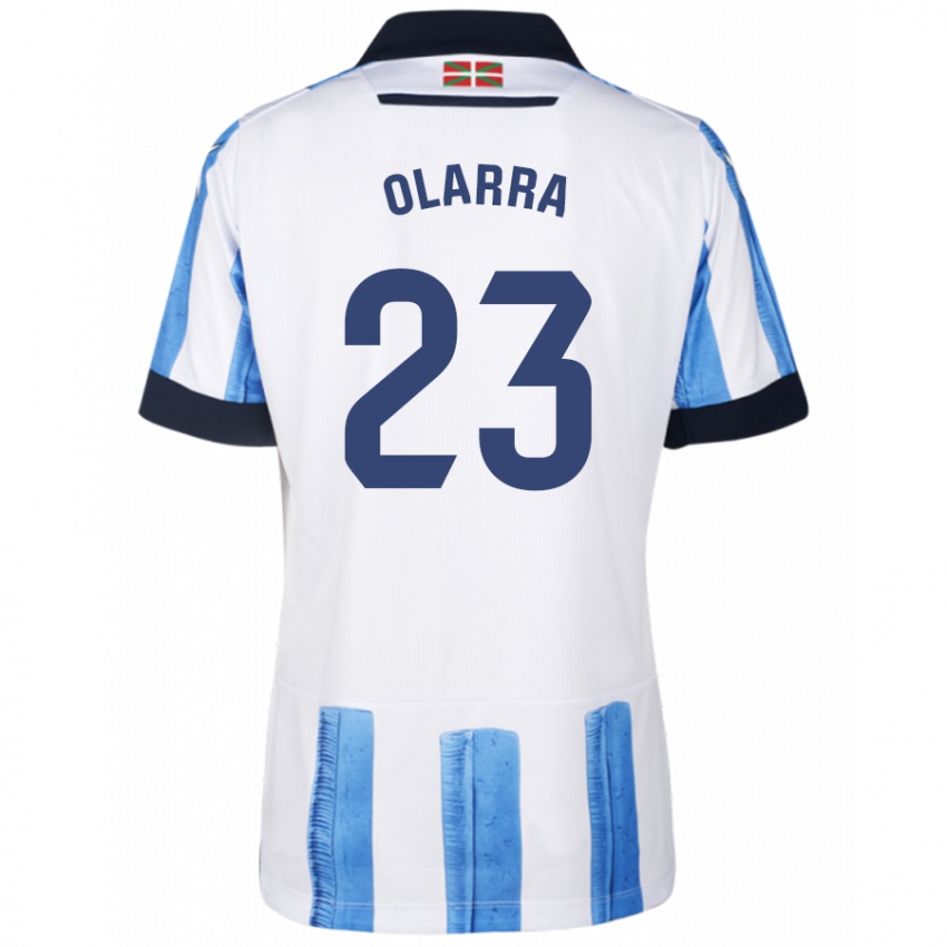 Niño Camiseta Aimar Olarra #23 Azul Blanco 1ª Equipación 2023/24 La Camisa