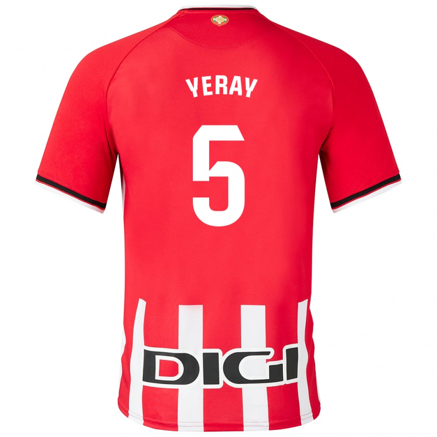 Niño Camiseta Yeray Álvarez #5 Rojo 1ª Equipación 2023/24 La Camisa
