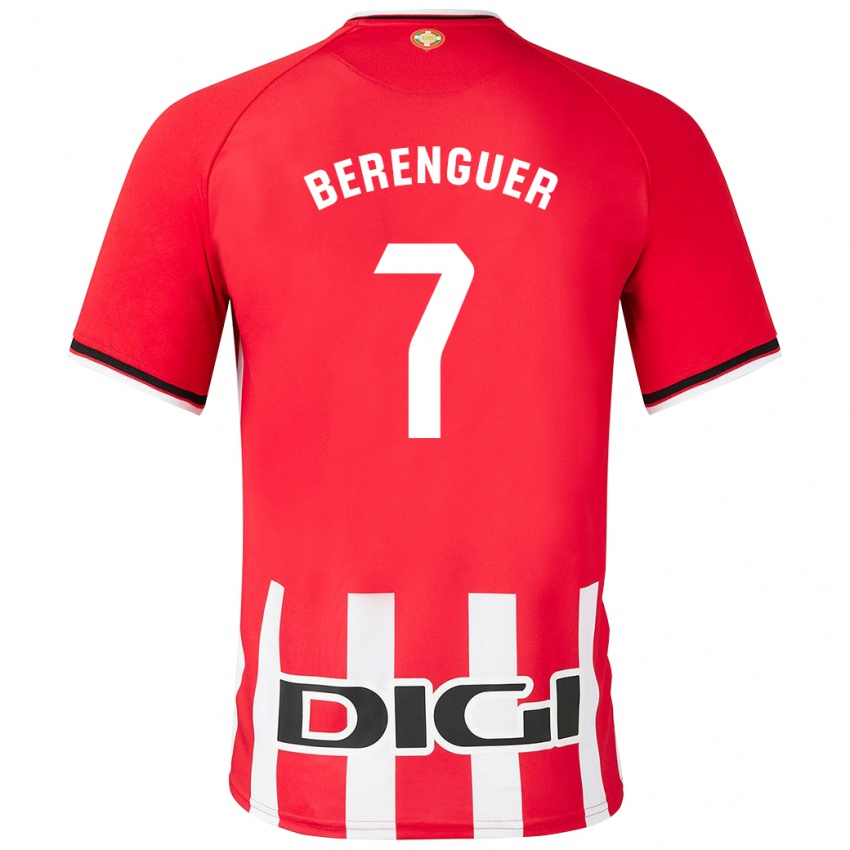 Niño Camiseta Álex Berenguer #7 Rojo 1ª Equipación 2023/24 La Camisa