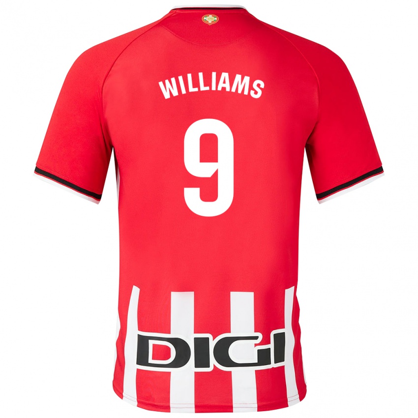 Niño Camiseta Iñaki Williams #9 Rojo 1ª Equipación 2023/24 La Camisa