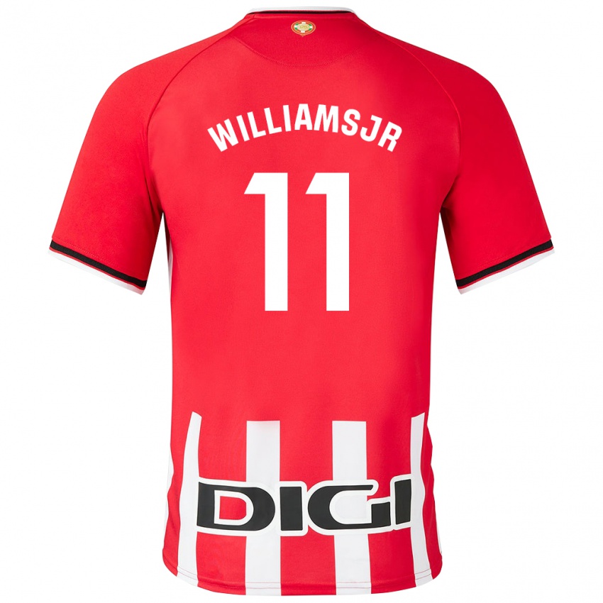 Niño Camiseta Nico Williams #11 Rojo 1ª Equipación 2023/24 La Camisa