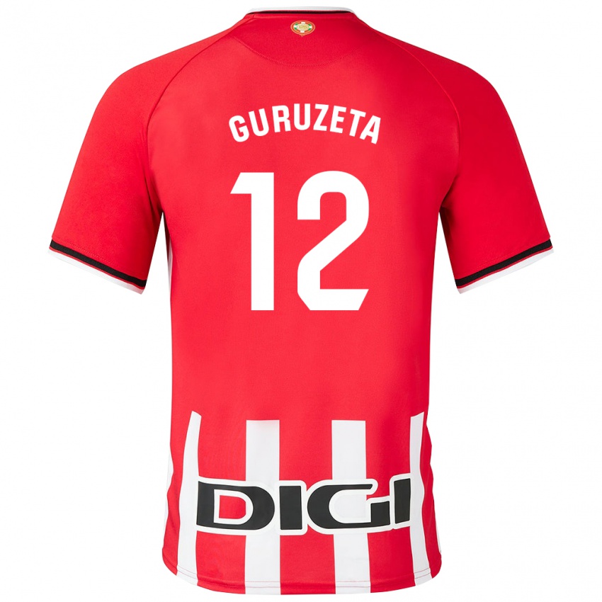 Niño Camiseta Gorka Guruzeta #12 Rojo 1ª Equipación 2023/24 La Camisa