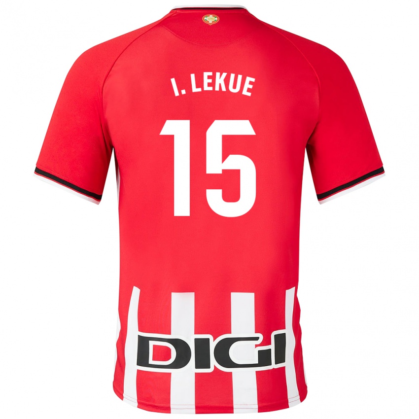 Niño Camiseta Iñigo Lekue #15 Rojo 1ª Equipación 2023/24 La Camisa