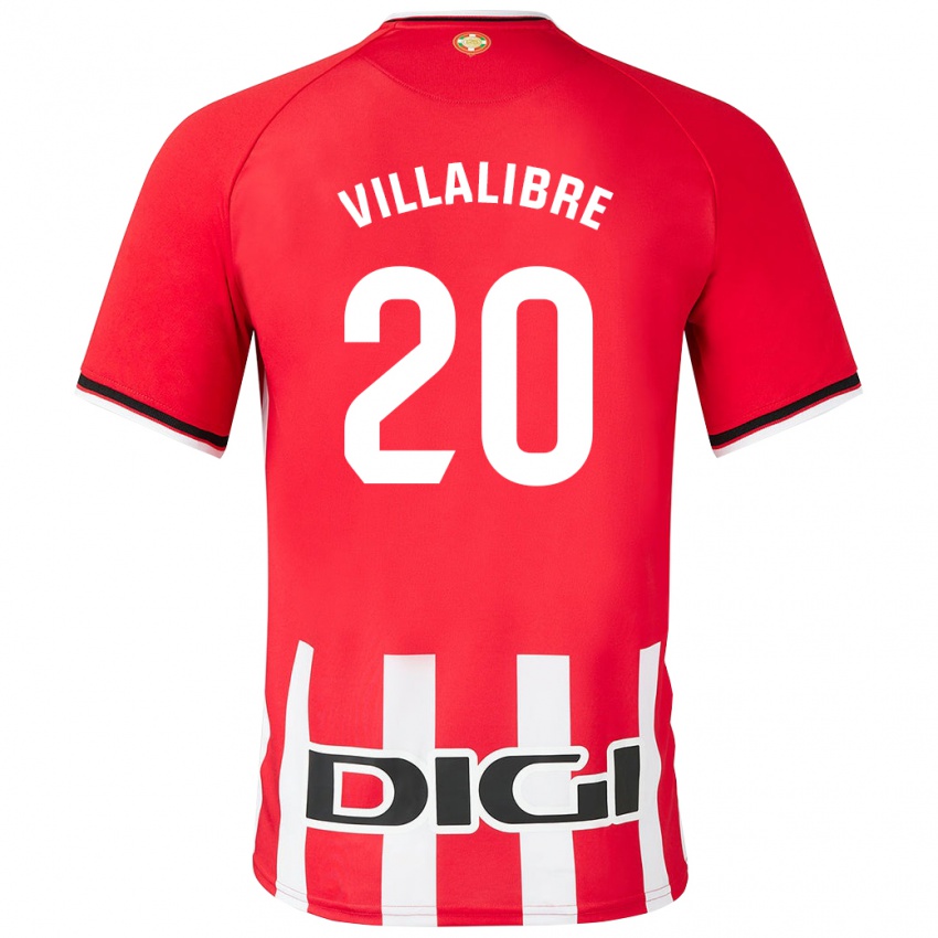 Niño Camiseta Asier Villalibre #20 Rojo 1ª Equipación 2023/24 La Camisa