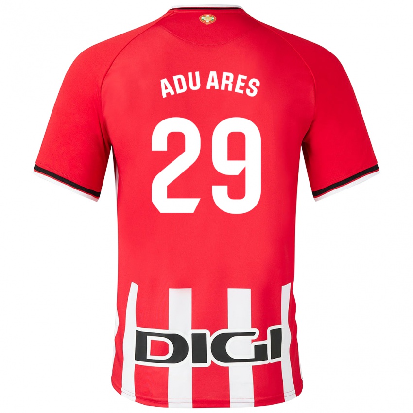 Niño Camiseta Adu Ares #29 Rojo 1ª Equipación 2023/24 La Camisa