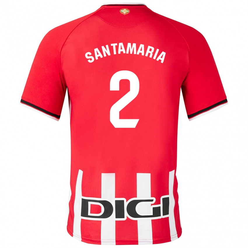 Niño Camiseta Unai Santamaría #2 Rojo 1ª Equipación 2023/24 La Camisa