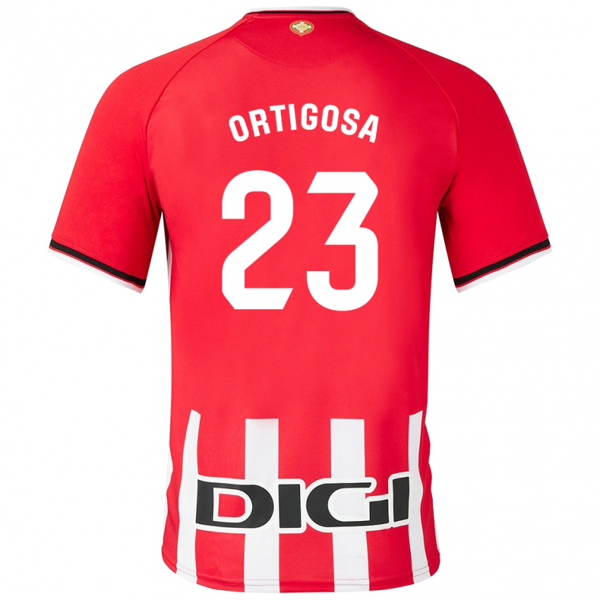 Niño Camiseta Aritz Ortigosa #23 Rojo 1ª Equipación 2023/24 La Camisa