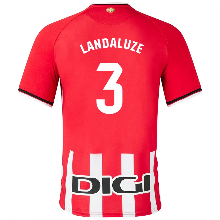 Niño Camiseta Naia Landaluze Marquínez #3 Rojo 1ª Equipación 2023/24 La Camisa