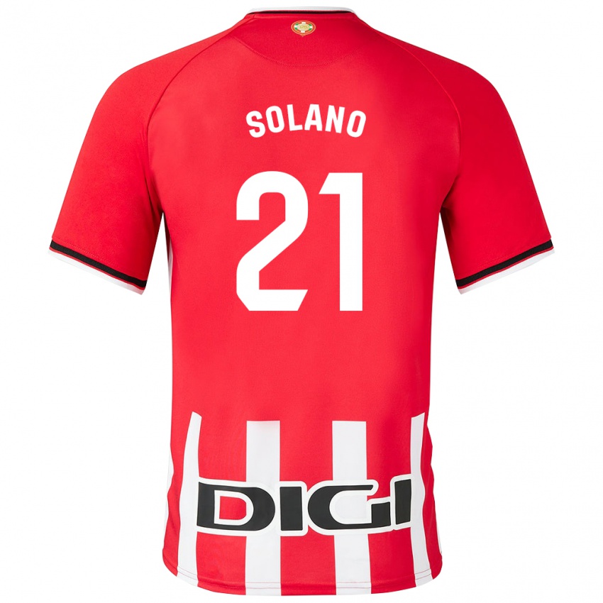 Niño Camiseta Bibiane Schulze-Solano #21 Rojo 1ª Equipación 2023/24 La Camisa