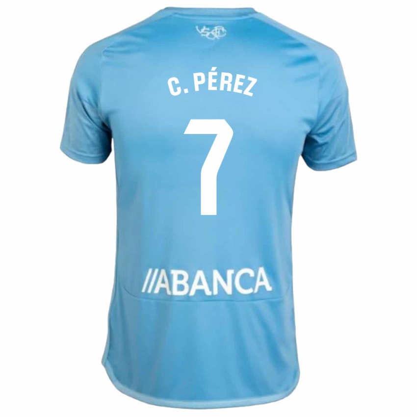 Niño Camiseta Carles Perez #7 Azul 1ª Equipación 2023/24 La Camisa
