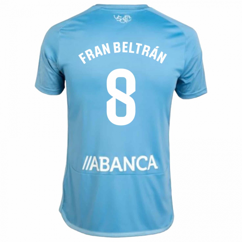 Niño Camiseta Fran Beltrán #8 Azul 1ª Equipación 2023/24 La Camisa