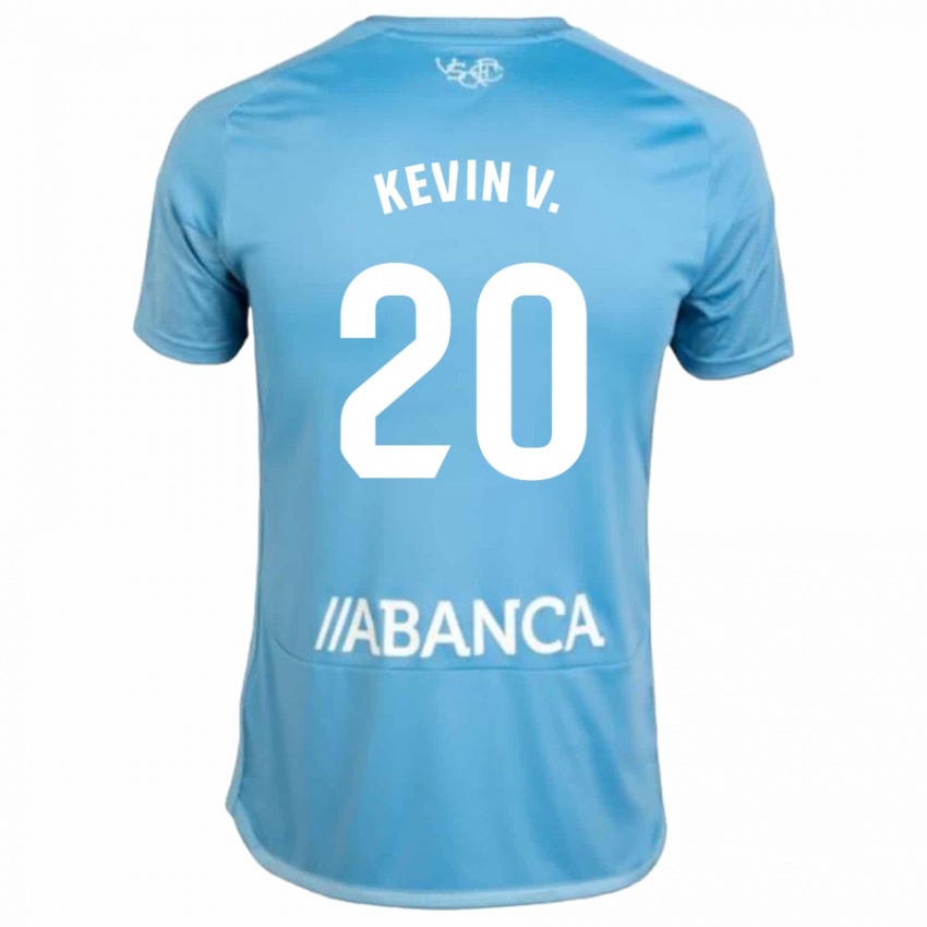 Niño Camiseta Kevin Vázquez #20 Azul 1ª Equipación 2023/24 La Camisa