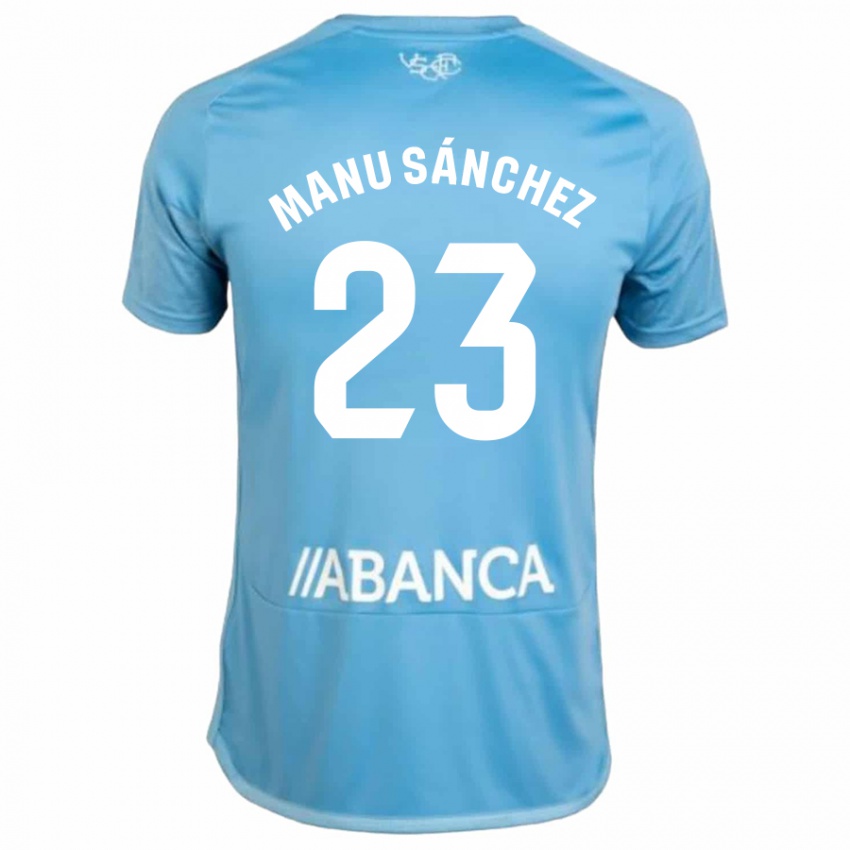 Niño Camiseta Manu Sanchez #23 Azul 1ª Equipación 2023/24 La Camisa