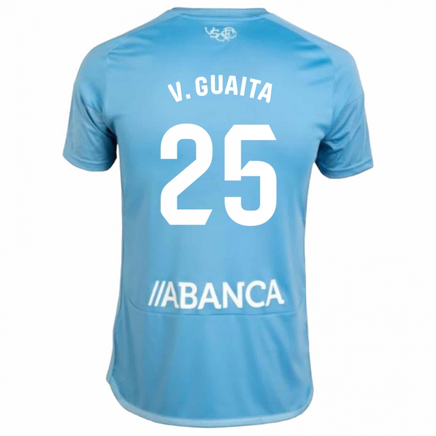 Niño Camiseta Vicente Guaita #25 Azul 1ª Equipación 2023/24 La Camisa