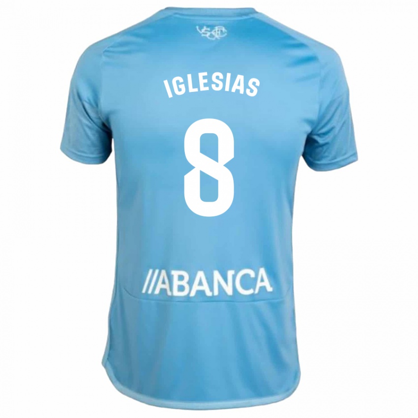 Niño Camiseta Bruno Iglesias #8 Azul 1ª Equipación 2023/24 La Camisa