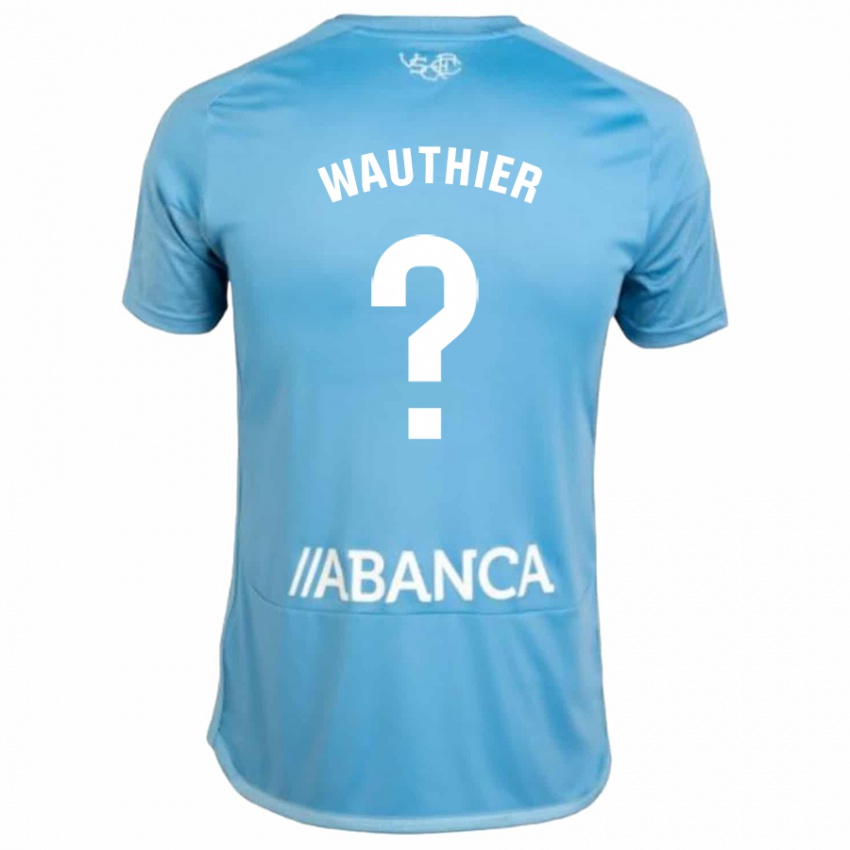 Niño Camiseta Hugo Wauthier #0 Azul 1ª Equipación 2023/24 La Camisa