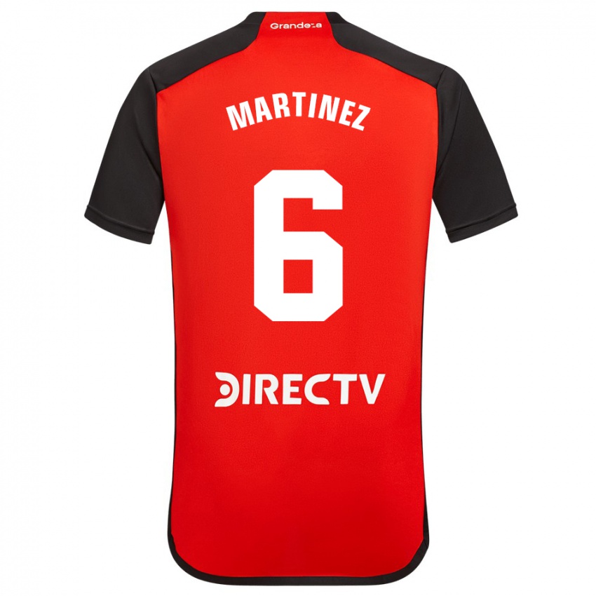 Niño Camiseta David Martinez #6 Rojo 2ª Equipación 2023/24 La Camisa