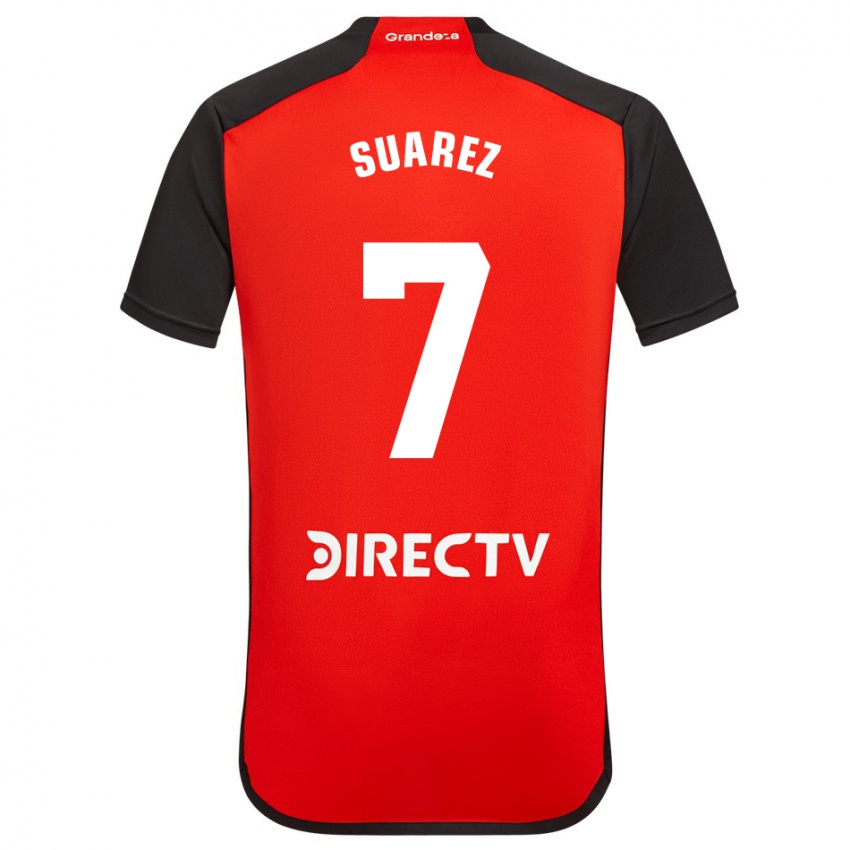 Niño Camiseta Matias Suarez #7 Rojo 2ª Equipación 2023/24 La Camisa