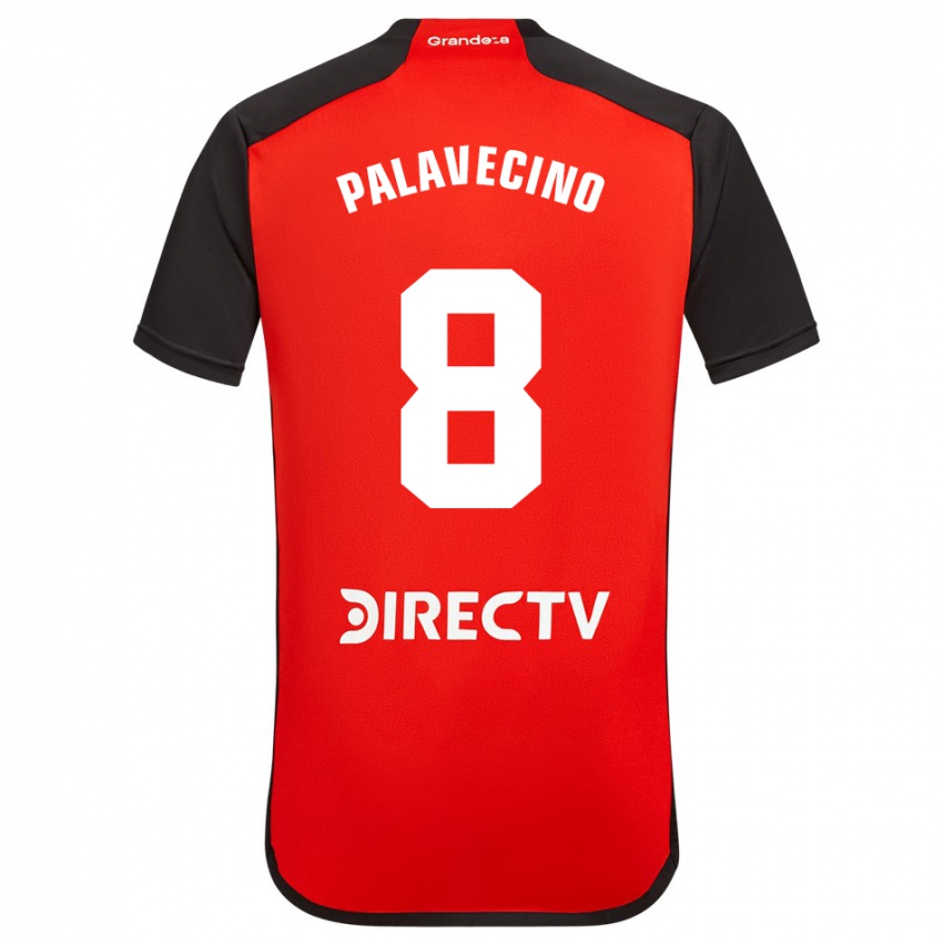 Niño Camiseta Agustin Palavecino #8 Rojo 2ª Equipación 2023/24 La Camisa
