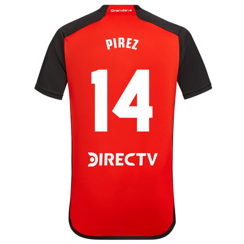 Niño Camiseta Leandro González Pírez #14 Rojo 2ª Equipación 2023/24 La Camisa