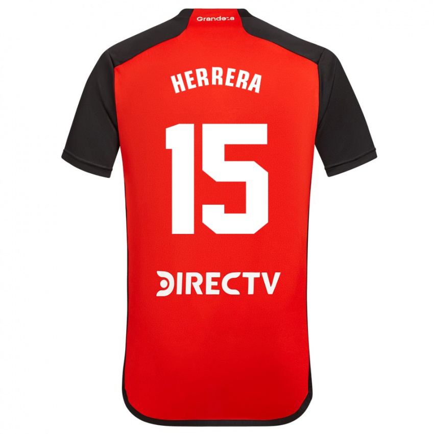 Niño Camiseta Andrés Herrera #15 Rojo 2ª Equipación 2023/24 La Camisa