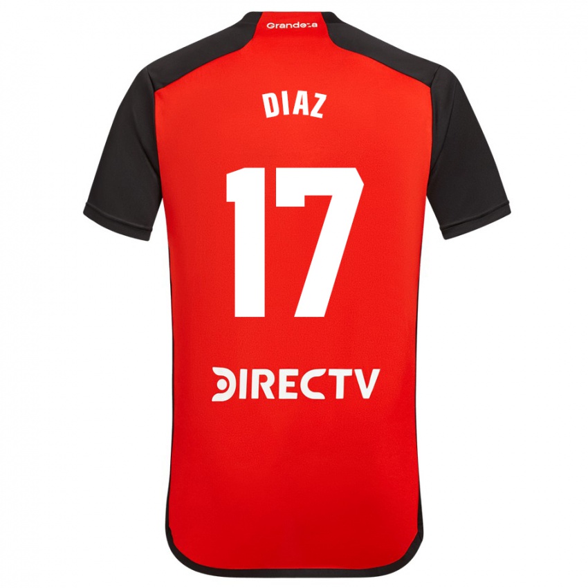 Niño Camiseta Paulo Diaz #17 Rojo 2ª Equipación 2023/24 La Camisa