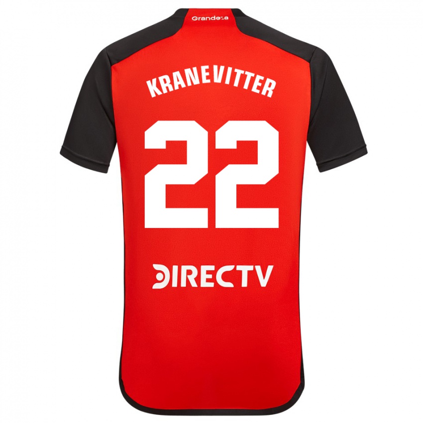 Niño Camiseta Matías Kranevitter #22 Rojo 2ª Equipación 2023/24 La Camisa