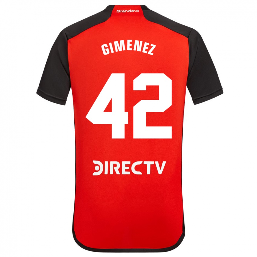 Niño Camiseta Ulises Giménez #42 Rojo 2ª Equipación 2023/24 La Camisa