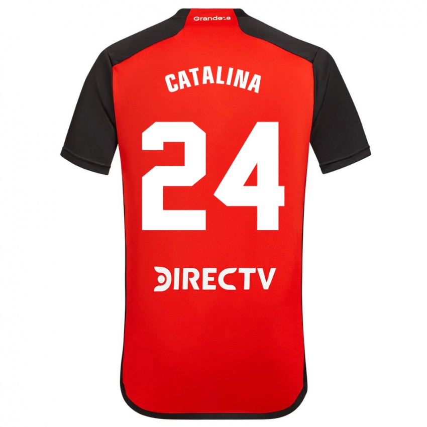 Niño Camiseta Catalina Julia Primo #24 Rojo 2ª Equipación 2023/24 La Camisa