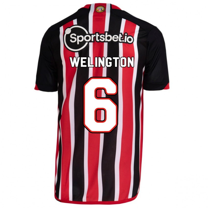 Niño Camiseta Welington #6 Azul Rojo 2ª Equipación 2023/24 La Camisa