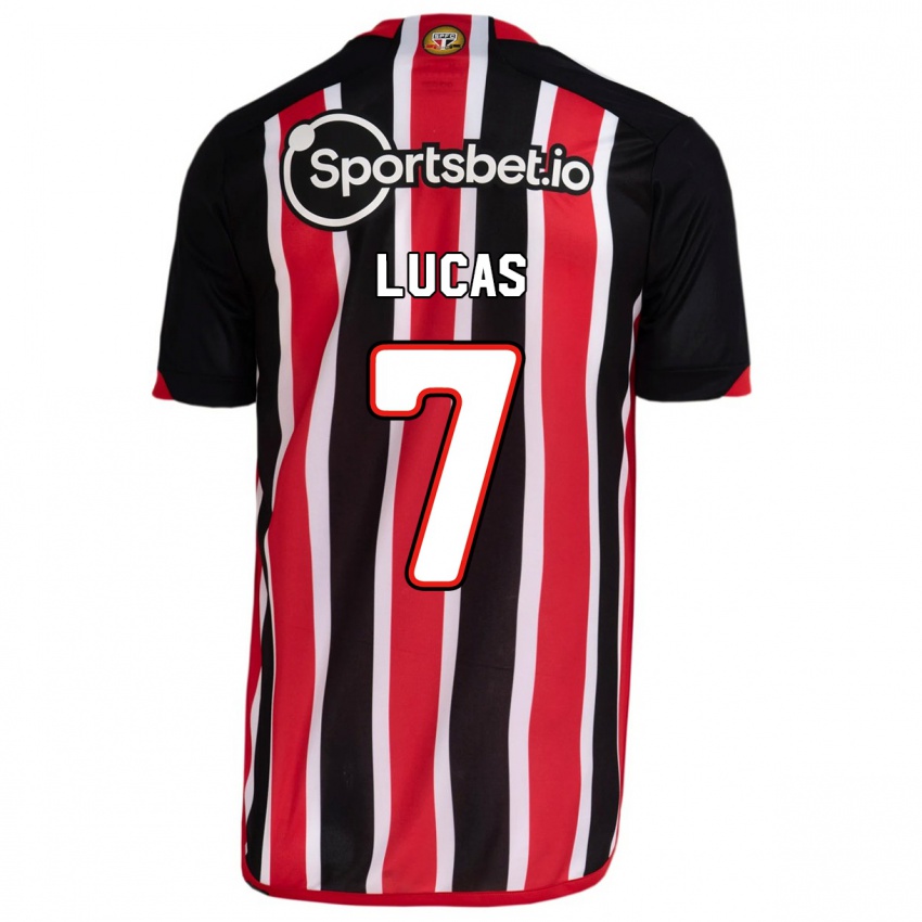 Niño Camiseta Lucas Moura #7 Azul Rojo 2ª Equipación 2023/24 La Camisa