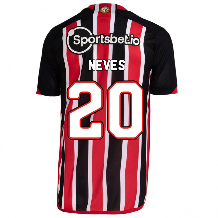 Niño Camiseta Gabriel Neves #20 Azul Rojo 2ª Equipación 2023/24 La Camisa