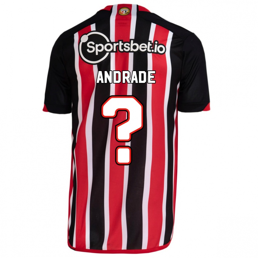 Niño Camiseta Pedro Andrade #0 Azul Rojo 2ª Equipación 2023/24 La Camisa