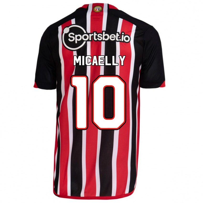 Niño Camiseta Micaelly #10 Azul Rojo 2ª Equipación 2023/24 La Camisa