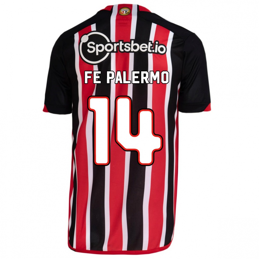 Niño Camiseta Fe Palermo #14 Azul Rojo 2ª Equipación 2023/24 La Camisa