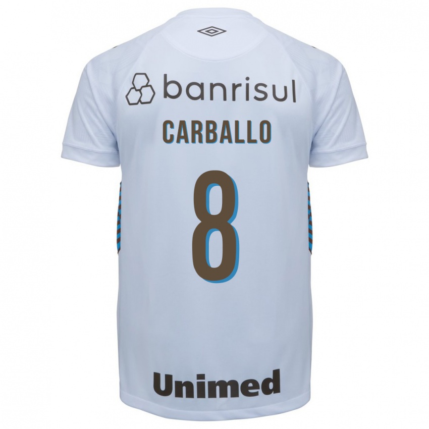 Niño Camiseta Felipe Carballo #8 Blanco 2ª Equipación 2023/24 La Camisa