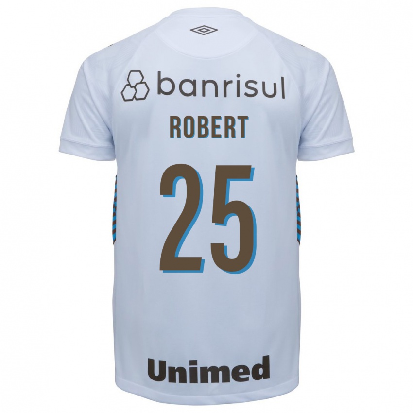 Niño Camiseta Jhonata Robert #25 Blanco 2ª Equipación 2023/24 La Camisa