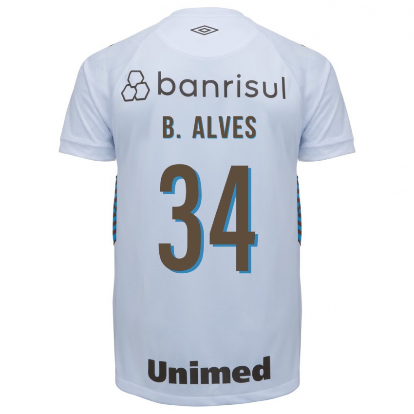 Niño Camiseta Bruno Alves #34 Blanco 2ª Equipación 2023/24 La Camisa