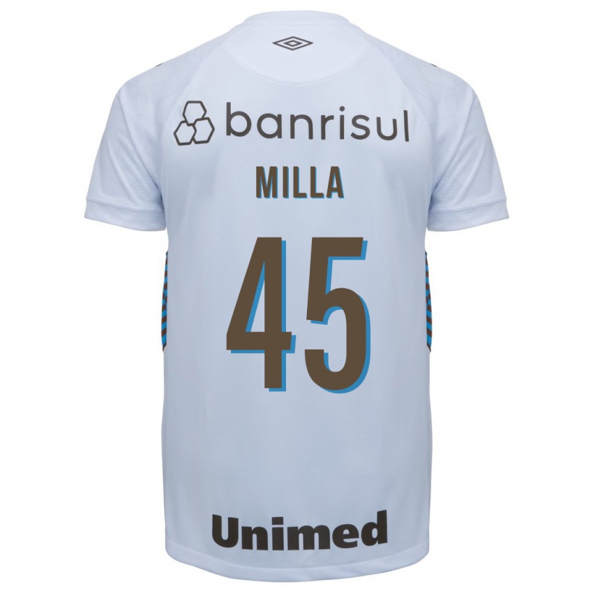 Niño Camiseta Lucas Milla #45 Blanco 2ª Equipación 2023/24 La Camisa
