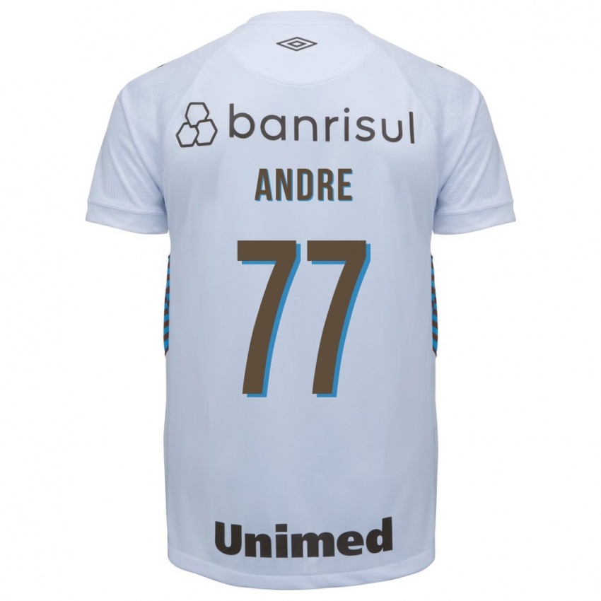 Niño Camiseta André #77 Blanco 2ª Equipación 2023/24 La Camisa