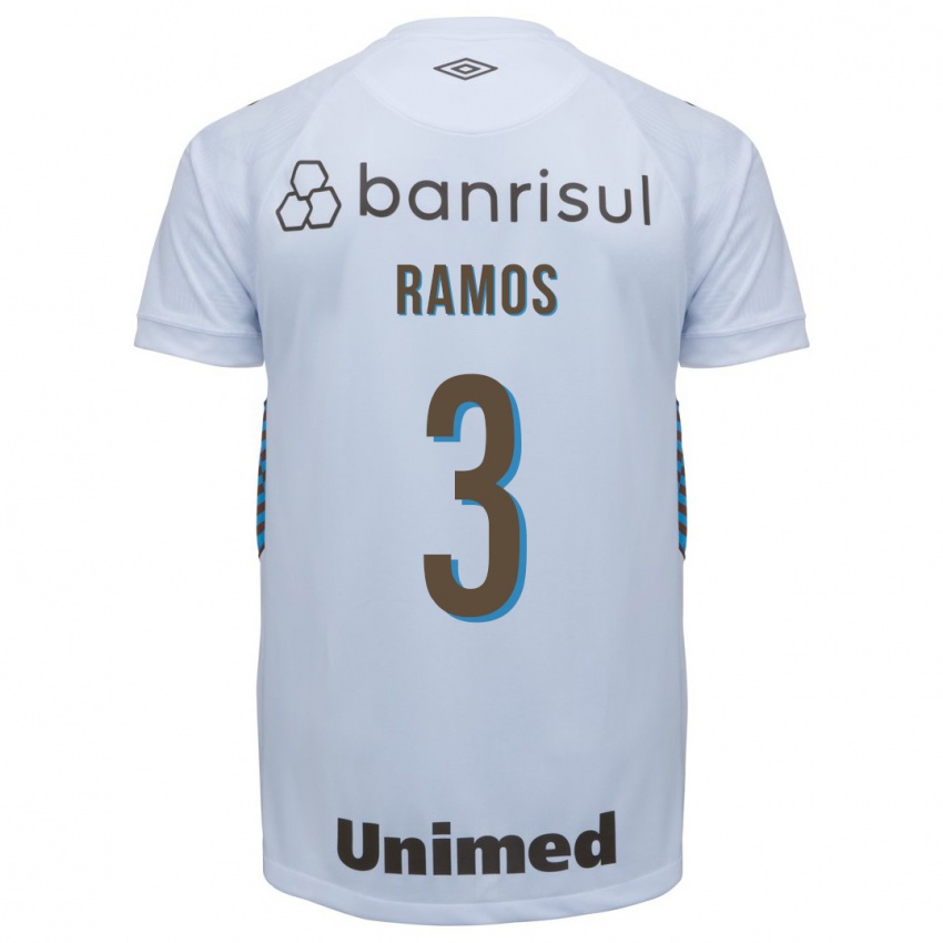 Niño Camiseta João Ramos #3 Blanco 2ª Equipación 2023/24 La Camisa