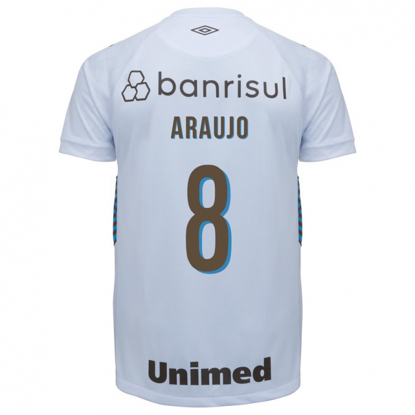 Niño Camiseta Caio Araujo #8 Blanco 2ª Equipación 2023/24 La Camisa