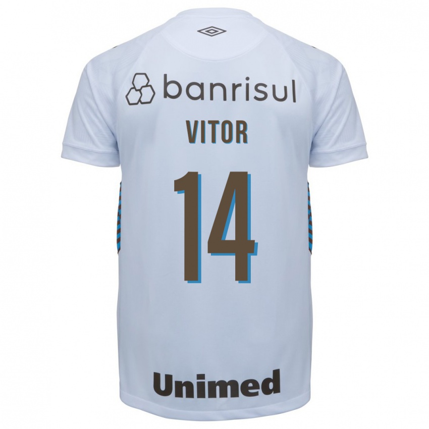 Niño Camiseta João Vitor #14 Blanco 2ª Equipación 2023/24 La Camisa