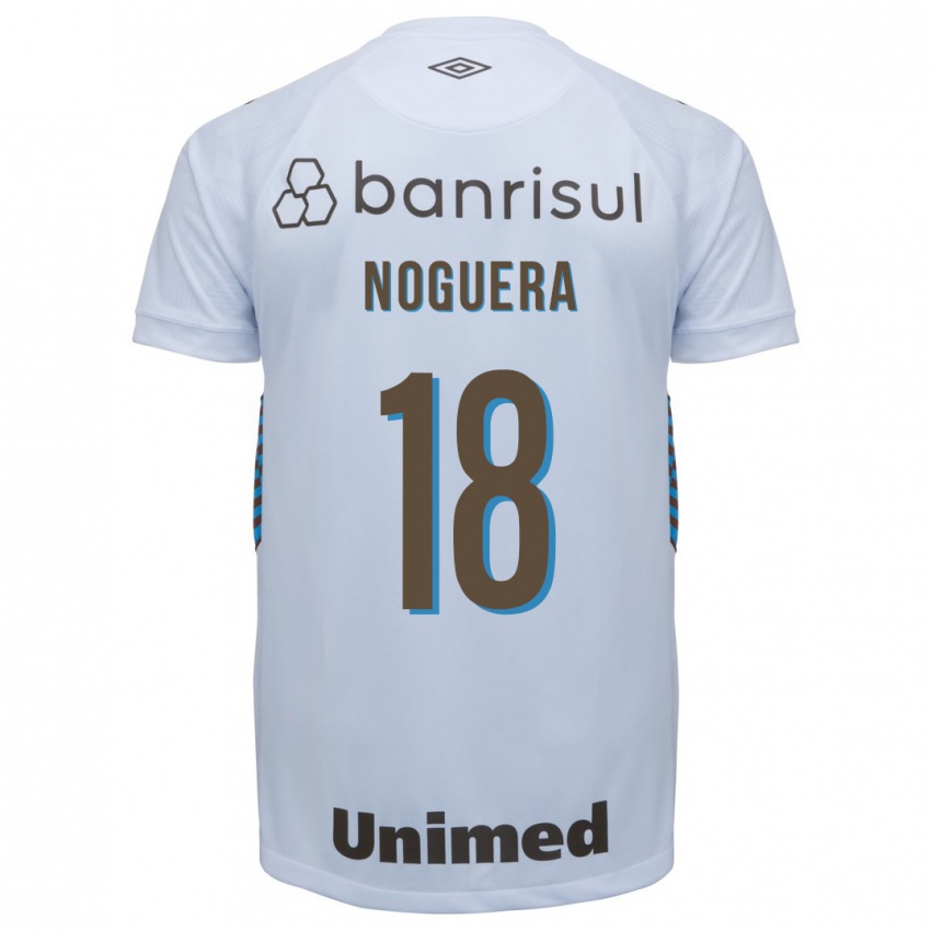 Niño Camiseta Freddy Noguera #18 Blanco 2ª Equipación 2023/24 La Camisa