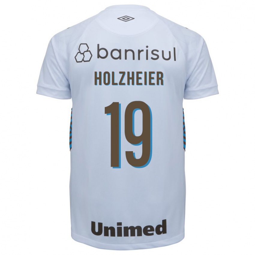 Niño Camiseta Agostina Holzheier #19 Blanco 2ª Equipación 2023/24 La Camisa