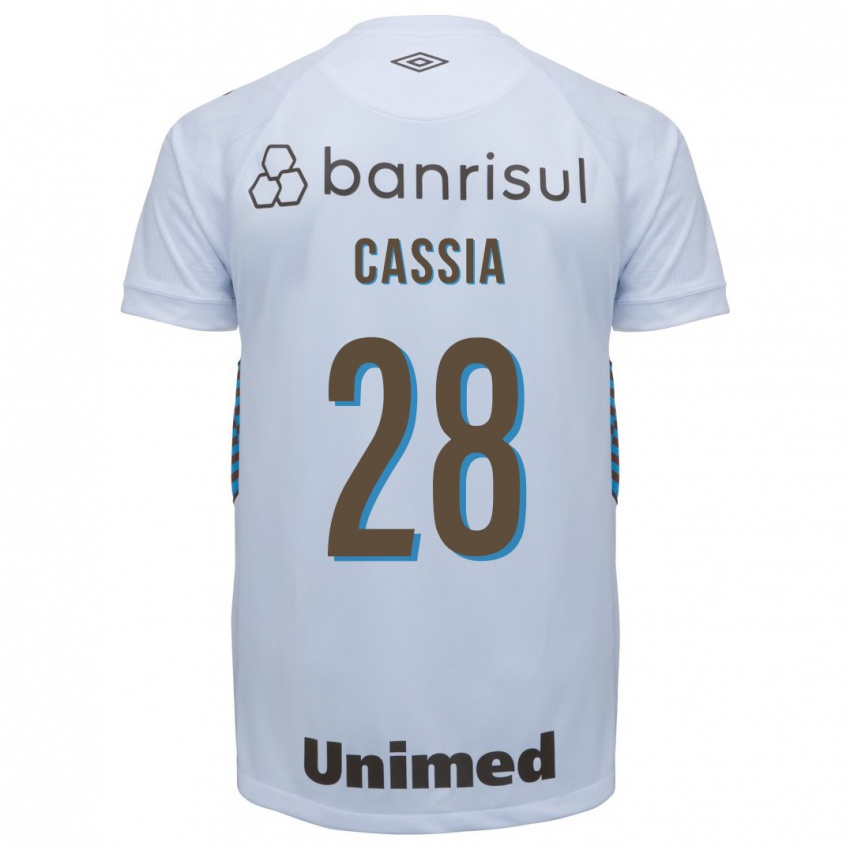 Niño Camiseta Cássia #28 Blanco 2ª Equipación 2023/24 La Camisa