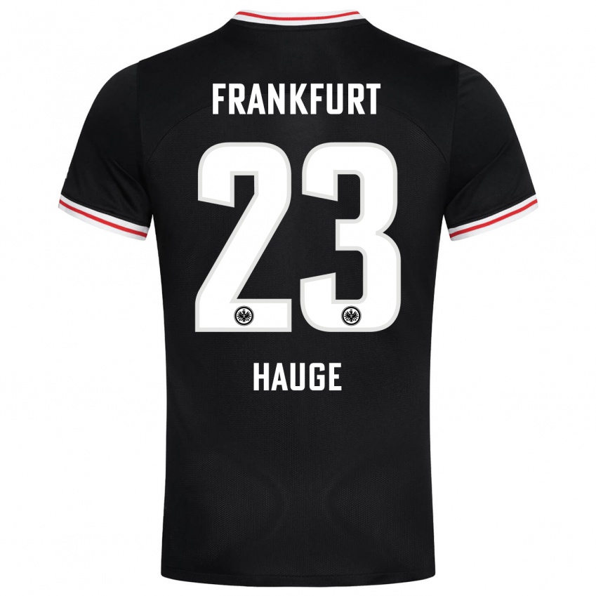 Niño Camiseta Jens Petter Hauge #23 Negro 2ª Equipación 2023/24 La Camisa
